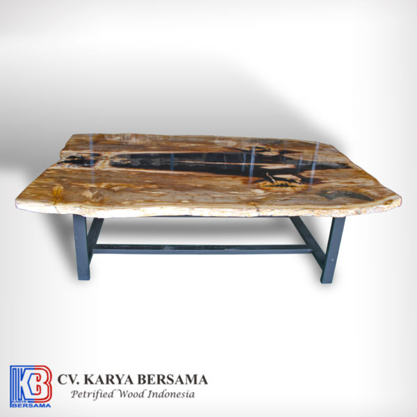 butterfly petrified wood dining table